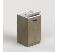 Linea Azzurra Lavadero con mueble de 1 puerta de madera, 47 x 86 x 50 cm, moderno y elegante, fabricado en Italia