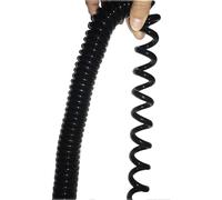 Línea de cable en espiral de resorte, cable, cable Estiramiento cuadrado de la base de cobre del alambre del resorte del cable 22AWG 0. m del espiral del escudo telescópico de 4 bases(Stretch 5 Meter)