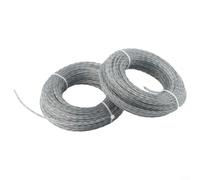 Línea de corte de césped de 2,7 mm x 30 m, cordón de nailon reforzado para recorte de carretera y macizos de flores (15 m x 3 mm x 2 piezas)