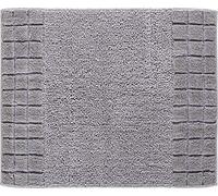 Linea Due Alfombra de Baño Reversible, Ultra Suave, Absorbente y Antideslizante, Algodón, 5 Años de Garantía, Chess, Pequeña Alfombra 50x60 cm, Plata