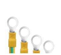 Línea solar fotovoltaica BVR, Cable de tierra solar de cobre flexible BVR amarillo verde 14/12/10AWG 6 mm 30 cm 5/10/20/30/50 piezas(20pcs)