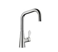 LINEA Umore 1, grifo para lavabo, acabado en acero inoxidable, alta presión