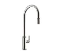 LINEA Urban, grifo para lavabo, acabado en acero inoxidable, alta presión