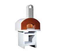 Linea VZ Portici - Horno de leña de exterior con base de hormigón - Cámara de cocción 72x70 cm