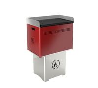 Linea VZ QBY - Barbacoa pirolítica de pellets portátil roja