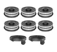 Línea y cubierta de desbrozadora, línea de bobina + tapa para Einhell GC-ET 4530 3405685, bobinas de alimentación automática, carrete de repuesto para recortadora de césped y recambios de línea