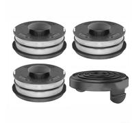 Línea y cubierta de desbrozadora, línea de bobina + tapa para Einhell GC-ET 4530 3405685, bobinas de alimentación automática, carrete de repuesto para recortadora de césped y recambios de línea