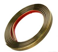 Lineales de ajuste de PVC, cinta de costura automática para cubrir la pared, panel de tira de borde brillante mate, moldura decorativa de borde de cintura (2,9 m cepillado de cobre)