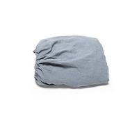 LinenMe Sábana Bajera Ajustada de Lino Crushed, 180 x 220 x 20 cm 100% Lino Puro Lavado Natural - Transpirable, termorreguladora, hipoalergénica, Suave y Resistente - Slate Blue