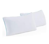 Linenspa Juego de 2 Almohadas de Cama: tamaño King, Espuma viscoelástica triturada para Dormir, para Dormir Boca Abajo, de Lado y de Espalda, Paquete de 2