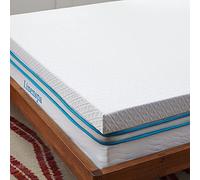 Linenspa Sobrecolchon Viscoelastico | Topper para colchon 90 x 200 cm | Grosor 10 cm | Con Gel y funda con cremallera lavable | Oeko-Tex