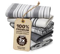 LinenWeave Paquete de 5 paños de cocina, 100 % algodón, 45 x 70 cm, súper absorbentes, lavables a máquina, paños de cocina para cocina (5 toallasCC)