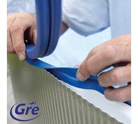 Liner redondo overlap de pvc de ø 350cm azul de 40/100 mm gre