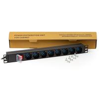 Link Accessori LK10051 accesorio de bastidor Regleta eléctrica - Accesorio de rack (Regleta eléctrica, Negro, 1U, 1,75 m, 19", 250 V)
