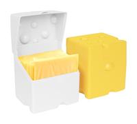 Linkidea 2 recipientes de queso en rodajas, soporte de plástico ABS con tapas abatibles, organizador de cocina a prueba de fugas, seguro para guardar alimentos en el refrigerador