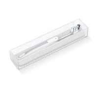 Linkidea Portacepillos de dientes acrílico con orificio de drenaje,organizador de cajón de baño con piedra de diatomita para secado,compatible con cepillos de dientes Colgate Extra Clean y CrossAction