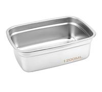 Linkidea Repuesto de inserto de acero inoxidable para lonchera eléctrica de 1,2 L, bandeja extraíble, compatible con THZDMI y Lunheat, 7,4 pulgadas, apta para lavavajillas (Plata)