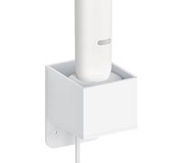 Linkidea - Soporte de Pared para Cargador de Cepillo de Dientes eléctrico con Organizador de Cables, Autoadhesivo, Compatible con Oral-B iO Series 7/8/9 (Solo Cargador Redondo)