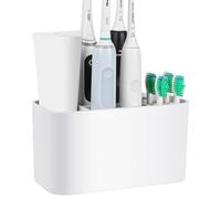 Linkidea Soporte para Cepillo de Dientes eléctrico para Ducha, Organizador de plástico Autoadhesivo/encimera Compatible con Oral-B iO Series, Philip Sonicare ProtectiveClean