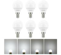 Linkind Bombilla LED E14 Regulable, 4.5W Equivalente a 40W, Luz fría 5000K, 500 Lúmen, Bombillas Esféricas P45 con Casquillo Fino, AC 220 - 240V, Certificación CE/RoHS/ErP, Lot de 6