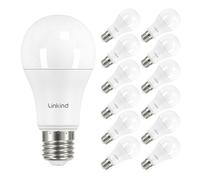 Linkind Bombilla LED E27 Edison, 13,5W equivalente a 100W, A60 luz blanca 5000K, 1560 lúmenes, no regulable, paquete de 12