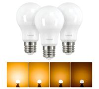 Linkind Bombilla LED E27 Regulable, 7.3W Equivalente a 60W, 2700K Luz Cálida, 806lm, Bombilla Edison A60 con Casquillo Gordo, Lámpara de Intensidad Variable 220-240v, Lot de 3