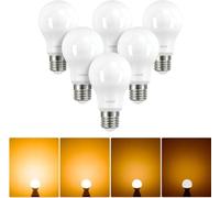 Linkind Bombilla LED E27 Regulable, 7.3W Equivalente a 60W, 2700K Luz Cálida, 806lm, Bombilla Edison A60 con Casquillo Gordo, Lámpara de Intensidad Variable 220-240v, Lot de 6