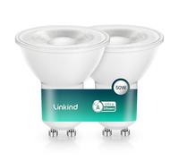 Linkind Bombilla LED GU10 Ultraeficiente, 2W Equivalente a 50W, 360Lm Bombillas Bajo consumo de clase A, 4000K Blanco Neutro ,Bombilla GU10 no regulable, ,Ángulo de haz estrecho 36 °, Pack de 2