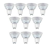 Linkind Bombillas LED GU10 2.4w Bajo Consumo, Luz Blanca Cálida 2700K, Equivalente a 35 Vatios 230 lúmenes, LED GU10 de Vidrio, Foco Interior Ángulo de Haz Estrecho de 36°, No Regulable, Pack de 10