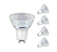 Linkind Bombillas LED GU10 Foco, Blanco Cálido 2700K, 2.4w Equivalente a 35w, 230 lm Bajo Consumo, Foco Interior GU10 de Vidrio, Ángulo de Haz Estrecho de 36°, No Regulable, Pack de 5