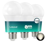 Linkind Lámpara LED E27 1521 lm，7,2 W = 100 W, Blanco neutro 4000 K No regulable, Bombilla de bajo consumo A60 E27,paquete de 5