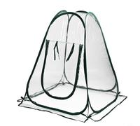 Linnkyfloa Invernadero portátil pequeño de PVC para interiores o exteriores, plantas y flores, tienda de campaña de jardín con marco de acero, transparente de heladas, viento y pesado,