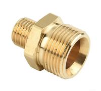 Linnkyfloa Lavadora de alta presión de latón M22, conector macho de 14 mm a hembra de 15 mm y mangueras, ajuste de 1/4 pulgadas