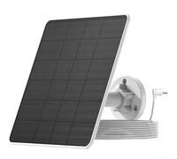 Linnkyfloa Panel solar de 5W con regulador de voltaje para cámaras de anillo, cargador monocristalino impermeable del silicio IP65 con el cable de 3 metros (A)