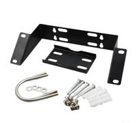 Linnkyfloa Soporte de panel solar Abrazadera de columna de pared 3W-15W Luz de jardín, soporte fotovoltaico de acero con ángulo de inclinación de 35°, acabado negro a prueba