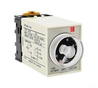 Linnkyfloa ST3PF Controlador de retardo de desenergización DC24V/AC220V, relé de retardo de tiempo con base, para equipos eléctricos y sistemas de control industrial (6S AC220V)