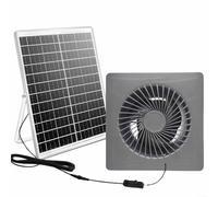 Linnkyfloa Ventilador extractor de energía solar de 12 V, ventilación de escape para paredes de guillotina, soplador de aire de alta on válvula de retención, color gris, 4 pulgadas (20.3