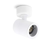 linovum TENJO Foco de pared orientable blanco redondo para 1 foco GU10 - Foco interior de techo de pared giratorio