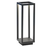 Linterna de mesa LED gris oscuro de 2,2 W con funcionamiento a pilas, IP54, azafrán, 3000 K, 12 horas de rendimiento máximo, aluminio