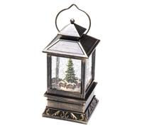 Linterna de nieve LED, para mercado navideño, luz blanca fría, 10,5 x 10,5 x 22 cm