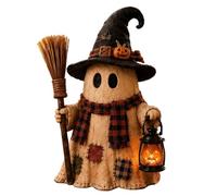 Linterna Fantasmal Halloween Farol De Mesa Resina Vintage Con Fantasma | Decoración De Hogar Halloween Para Otoño Hogar Oficina Escritorio Salón Cocina Repisa