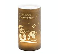Linterna LED Konstsmide 4355-200 con muñeco de nieve y motivo navideño