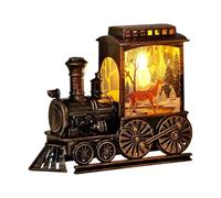 Linterna Navideña con Bola de Nieve Navideño Tren Iluminado | Farol Sobremesa Bola De Nieve Para Hogar Dormitorio Recibidor Fiesta Chimenea Repisa Mesa Pieza Central Estantería 1
