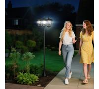 Linterna solar de jardín Outsunny con 3 linternas solares ignífugas de plástico de 120 lúmenes