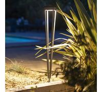 Linterna solar LED Les Jardins Tinka, gris, 90 cm, punta de tierra