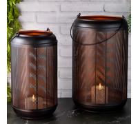 Linterna Windlicht Marrakesch Orient & Mediterran Interior Metal Negro Oro 37cm