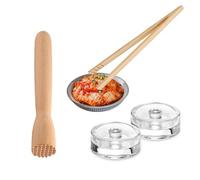 LINTRA Pesos para Fermentación, Set de Accesorios para Fermentación Totalmente Equipado, Accesorios Defermentación, Accesorio Ideal para Preparar Chucrut y Kimchi