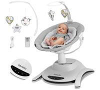 Lionelo Mecedora eléctrica Bella 360º para bebés hasta 9 kg, 5 velocidades, ajuste respaldo