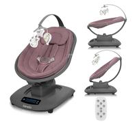 LIONELO BLOSSOM Hamaca bebé eléctrica hasta 9 kg Silla Mecedora para Bebé Respaldo Ajustable Balanceo natural 5 Velocidades Asiento Ergonómico Bluetooth Mando a Distancia, 5 melodías