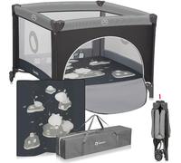 Lionelo Parque infantil BONNIE – 0-36 meses, 15 kg, plegable, ruedas con freno – gris escandinavo